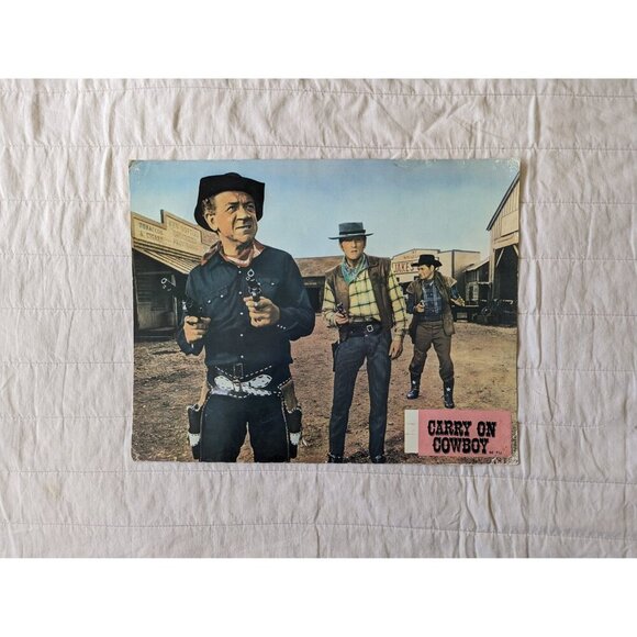 1965 Carry on Cowboy Lobby card 11x14", original vintage small Comedy Western - Picture 3 of 9